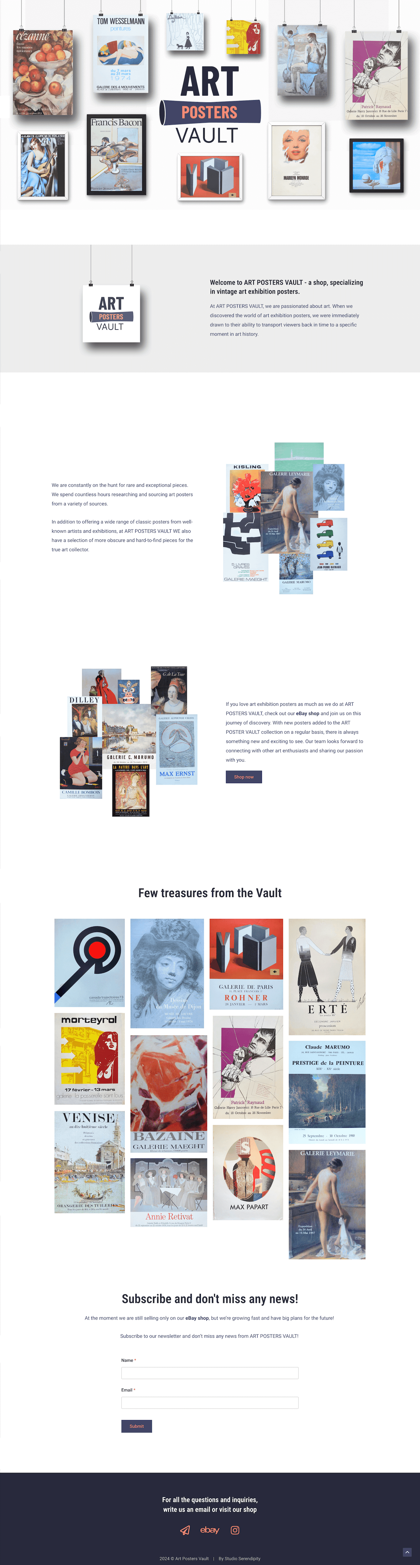 Art Posters Vault Website